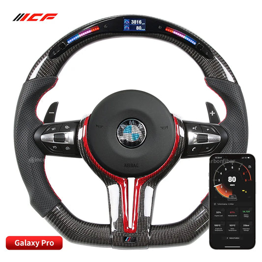 Carbon Fiber customized LED Steering Wheel for BMW  1 ,2 ,3, 4, 5, 6, 7 series, x1, X2, X3, x4, X5, X6, X7, I3, M4, M5, M8, M3