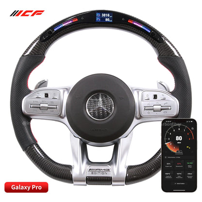 Carbon Fiber LED Steering Wheel for AMG A45 A63 C45 C63 E63 W205 W204