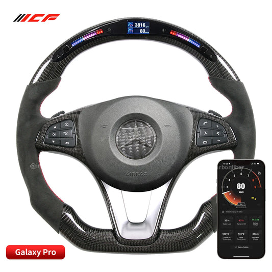 Carbon Fiber LED Steering Wheel for Mercedes Benz W204 S204 W212 V212 S212 X156 X253 W246 C117 X117 W218