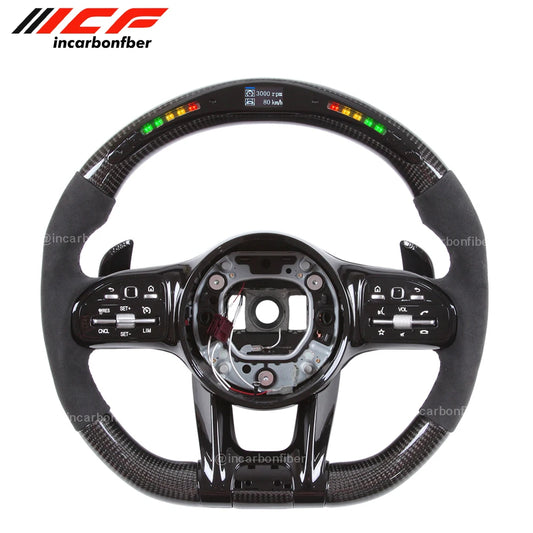 Carbon Fiber LED Steering Wheel for Mercedes Benz B-class C-class E-class GLA GLK CLA CLS AMG