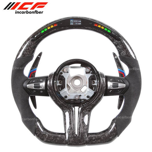 Forged Carbon Fiber LED Steering Wheel for BMW M Performance BMW M3 F80 M4 M2 F20 F22 F30 F32 M Sport 2013-2020