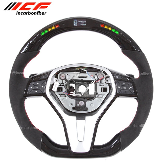Carbon Fiber LED Steering Wheel for AMG A45 A63 C45 C63 E63 W205 W204