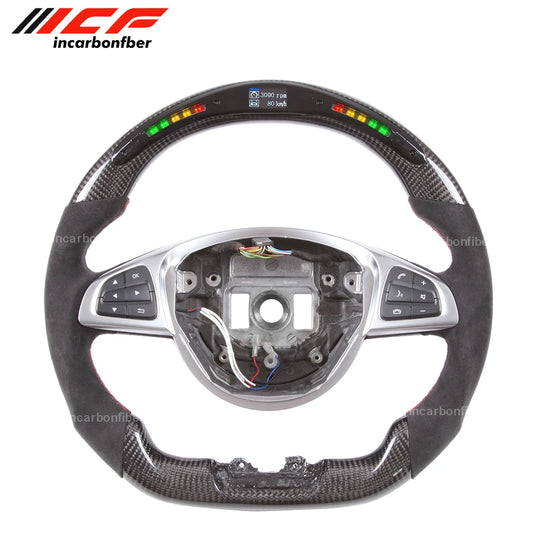 Carbon Fiber LED Steering Wheel for Mercedes Benz B-class C-class E-class GLA GLK CLA CLS AMG