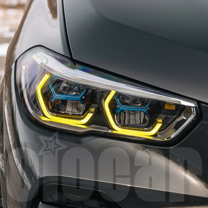 oiomotors CSL Style Lemon Yellow DRL Daytime Running Lights LED Module for BMW G05 X5 F95 X5M