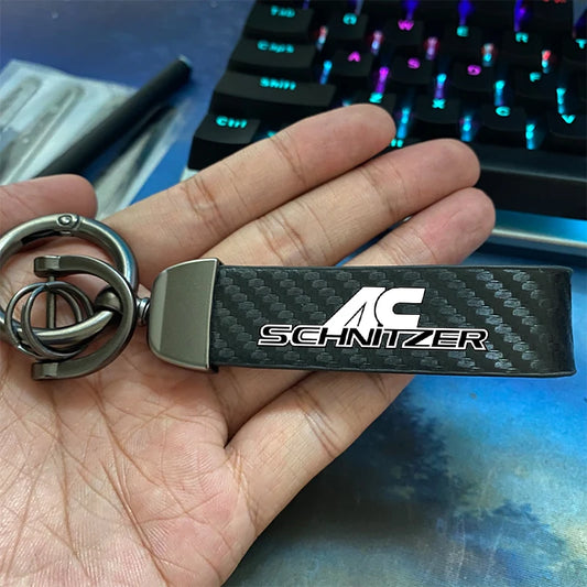 Car Accessories Carbon Fiber Texture Rings Keychain Keyrin For BMW ALPINA AC Schnitzer Luxury Sport Line X1 X2 X3 X4 X5 X6 X7