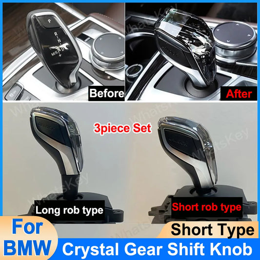 Crystal Gear Shift Knob Short Rod Type for BMW G30 G32 G01 G08 G11 G12 i8 F01 F10 F20 F30 F32 F25 F26 F15 F16 X5 X6 Short Type